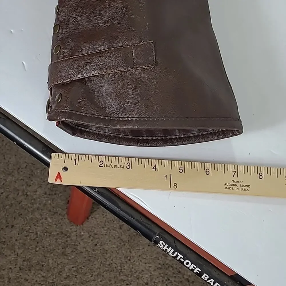 Bamboo Montage 83 SZ 6.5 Brown Studded Knee High Riding Equestrian Boots Vegan